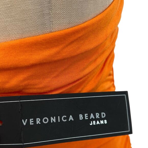 Veronica Beard Leyla Top Halter Neck Sleeveless Jersey Orange Size XS - Picture 10 of 14